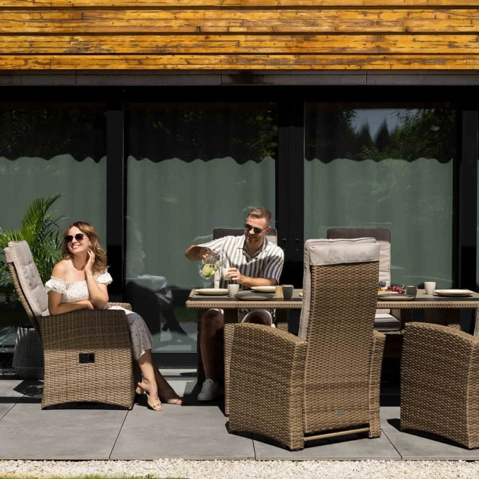 Комплект садових меблів Di Volio Rawena 6+1 бежевий