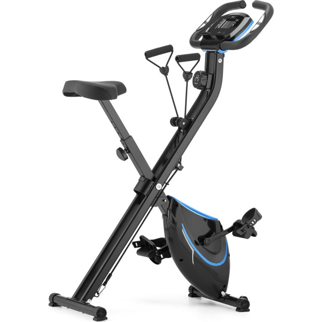 Велотренажер Gymtek FX600 магнитный складной с эспандерами синий