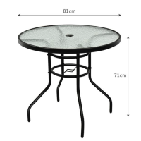 Садовый стол Costway Acapulco с местом для зонта
