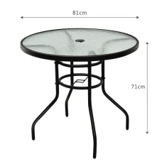 Садовый стол Costway Acapulco с местом для зонта