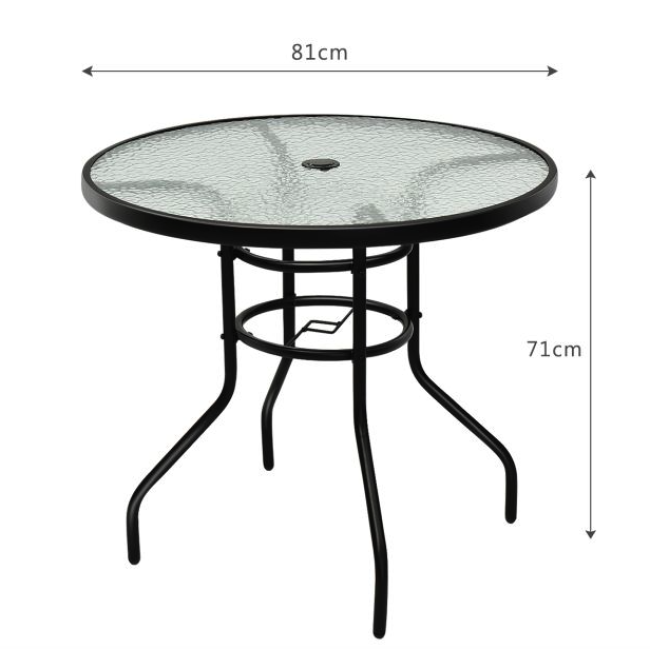 Садовый стол Costway Acapulco с местом для зонта