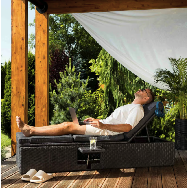 Садовый шезлонг Di Volio Asco черный