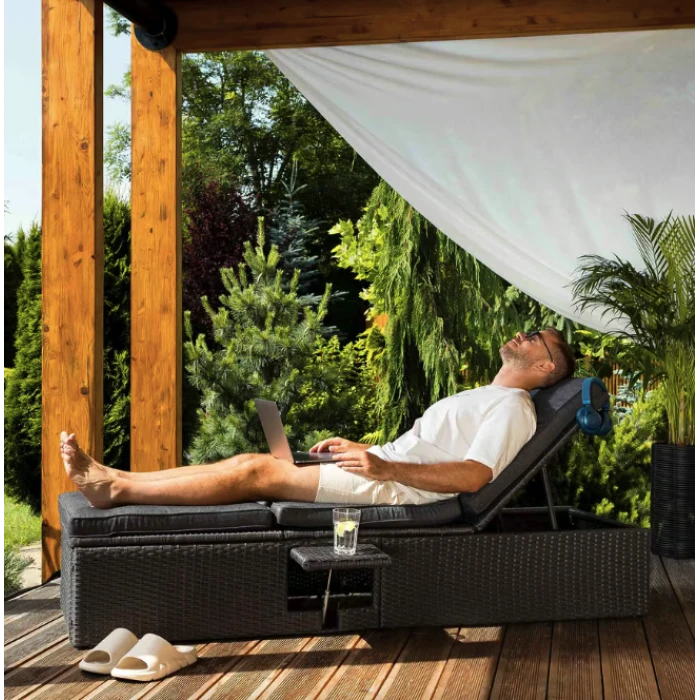 Садовый шезлонг Di Volio Asco черный