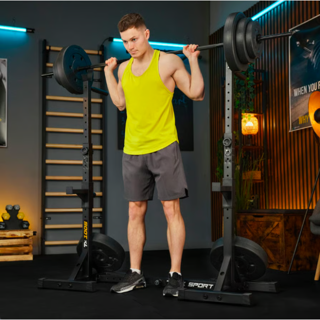 Стійки під штангу Trex Sport TX-100S регульовані з ручками для віджимань