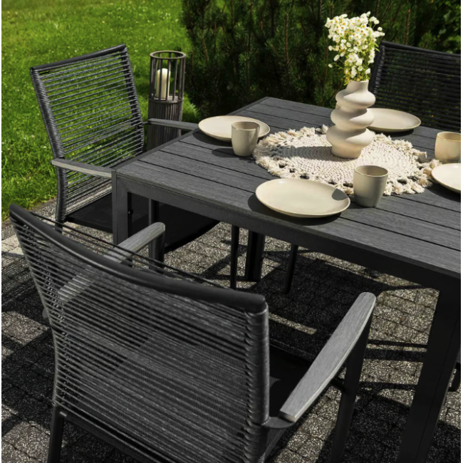 Комплект садових меблів Di Volio Carineo 4+1 сірий