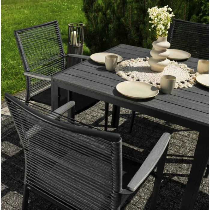 Комплект садових меблів Di Volio Carineo 4+1 сірий