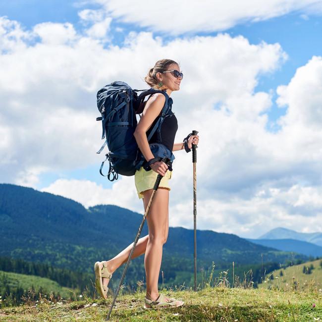 Трекінгові палки Outtec алюмінієві 3-х секційні 65-135см Anti-shock