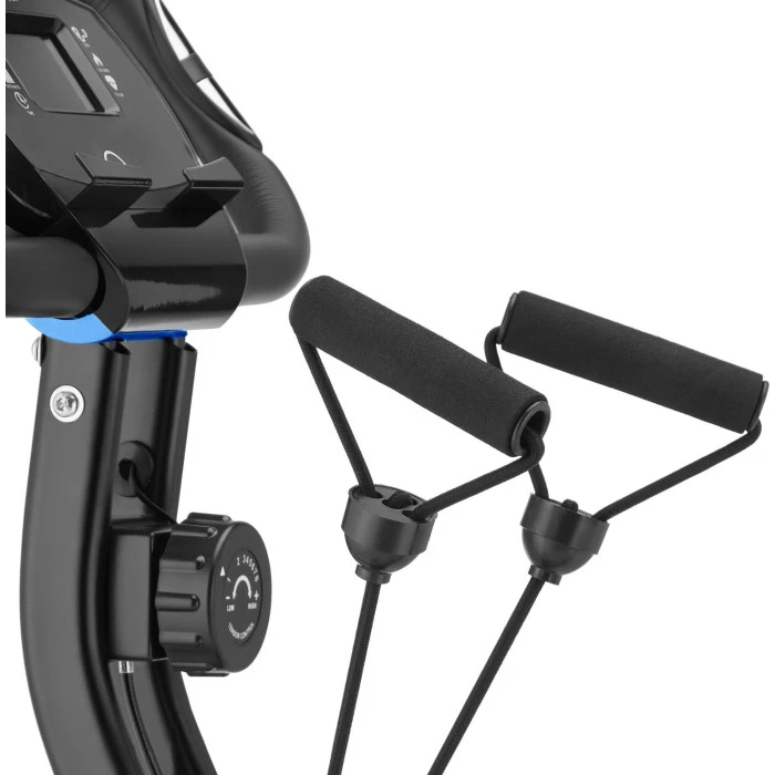 Велотренажер Gymtek FX600 магнитный складной с эспандерами синий