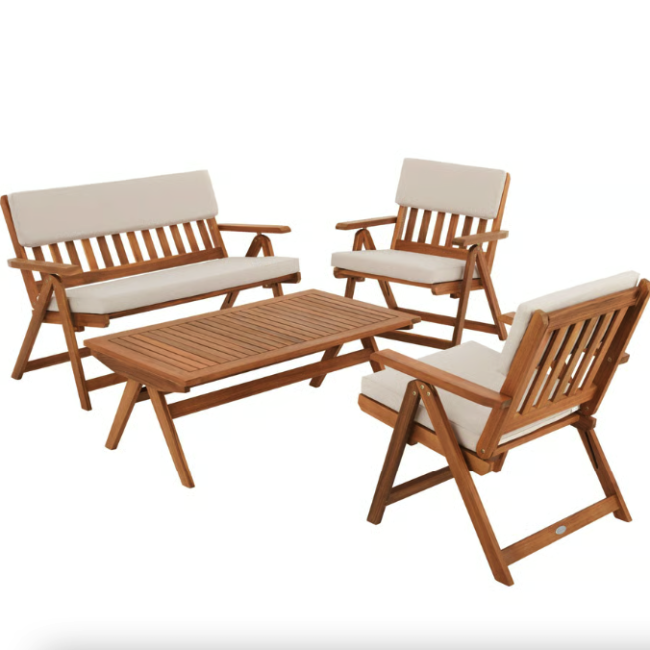 Комплект садовой мебели Di Volio Lusiano складной бежевый