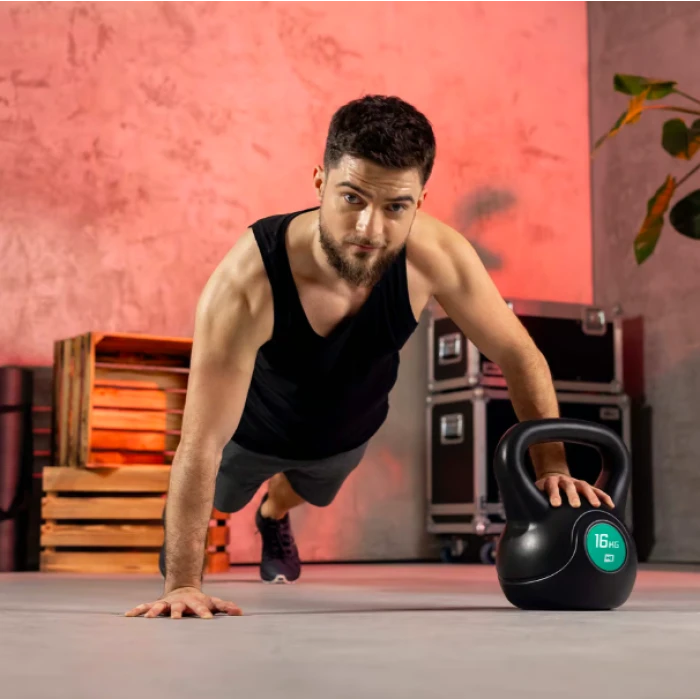 Гиря виниловая Hop-Sport 16кг HS-PB0016KB