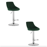 Барний стілець Leobert Kast з спинкою зелений