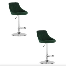Барний стілець Leobert Kast з спинкою зелений