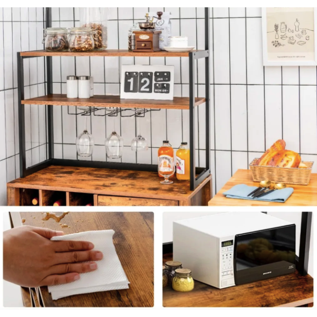 Стеллаж винный Costway Vinoteca кухонный шкаф в стиле Loft