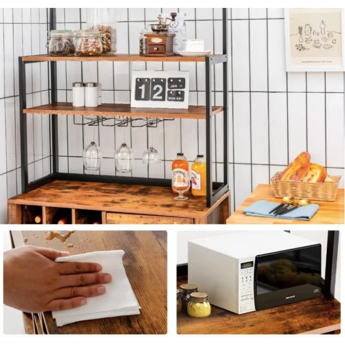 Стеллаж винный Costway Vinoteca кухонный шкаф в стиле Loft