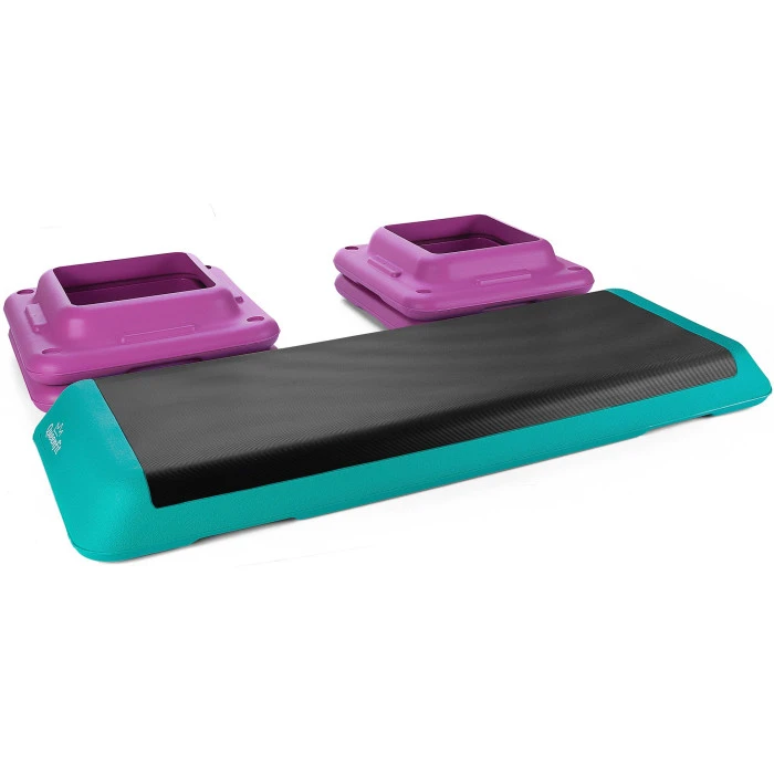 Степ-платформа Queenfit 3-х рівнева різнобарвна