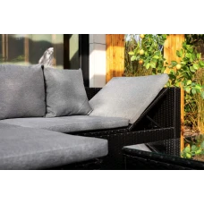 Садові меблі Di Volio Bologna чорний/сірий