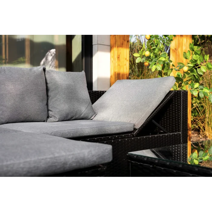 Садові меблі Di Volio Bologna чорний/сірий