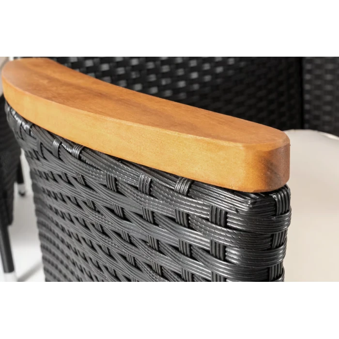 Садовая мебель Di Volio VERONA 6+1 черно-кремовая