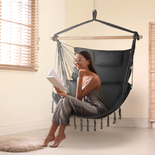 Бразильское кресло - гамак Outtec Boho Sois XXL графитовый