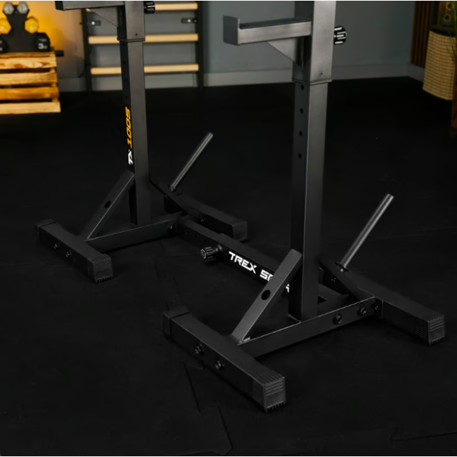 Стійки під штангу Trex Sport TX-100S регульовані з ручками для віджимань
