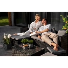 Садові меблі Di Volio Bologna чорний/сірий