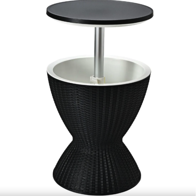 Стол-холодильник Costway Curver с регулируемой высотой 30L черный