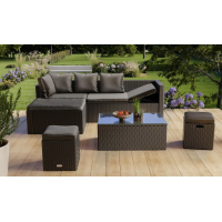 Садовая мебель Di Volio Bologna черный/серый