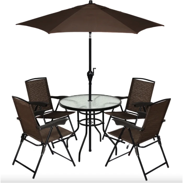 Садовый стол Costway Acapulco с местом для зонта