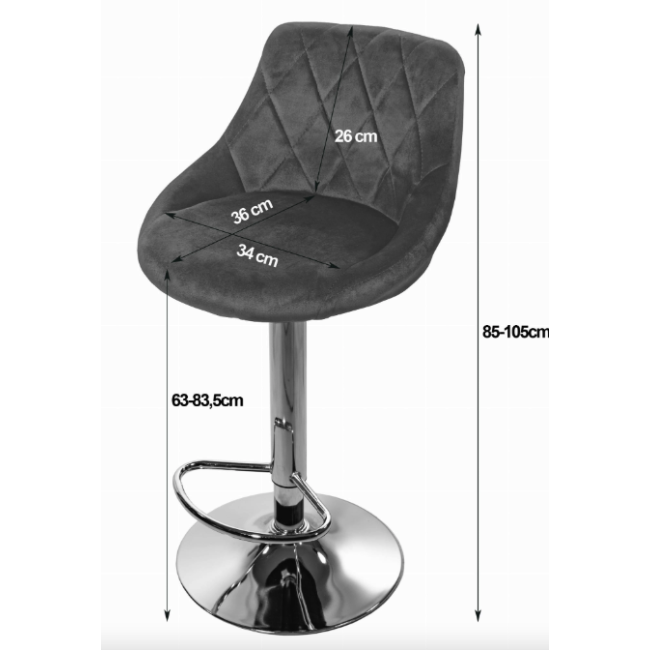 Барний стілець Leobert Kast з спинкою зелений