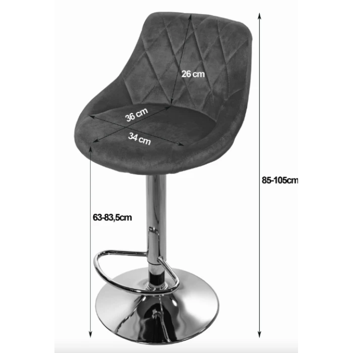 Барний стілець Leobert Kast з спинкою зелений