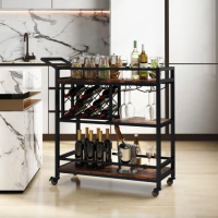 Стеллаж Costway Carrito - кухонная тележка с баром в стиле Loft