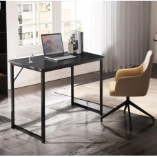 Письменный стол Costway Homart со стальным каркасом черный