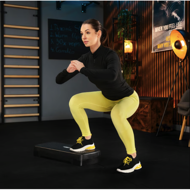 Степ платформа Trex Sport TX-030AS 3 уровня черно-желтая