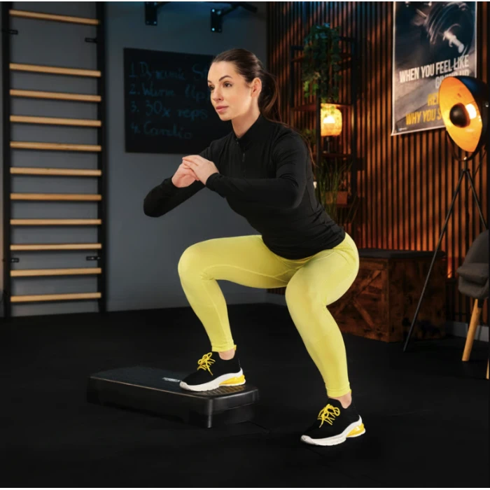 Степ платформа Trex Sport TX-030AS 3 рівнева чорно-жовта