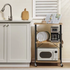 Стеллаж Leobert Dash на колесах в стиле Loft натуральный