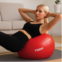 Фітбол York Fitness 55см червоний + насос