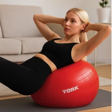 Фітбол York Fitness 55см червоний + насос