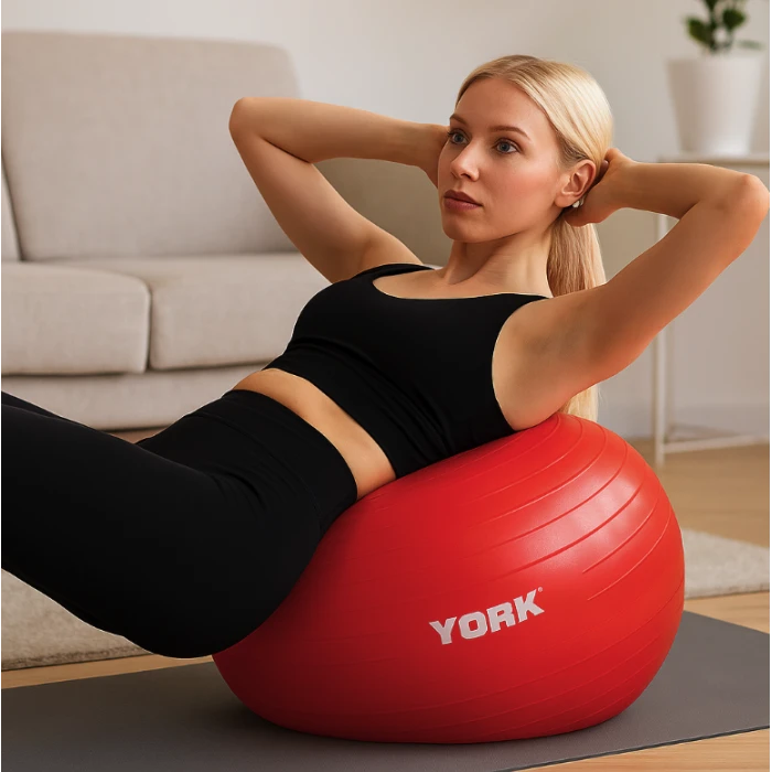 Фитбол York Fitness 55см красный + насос