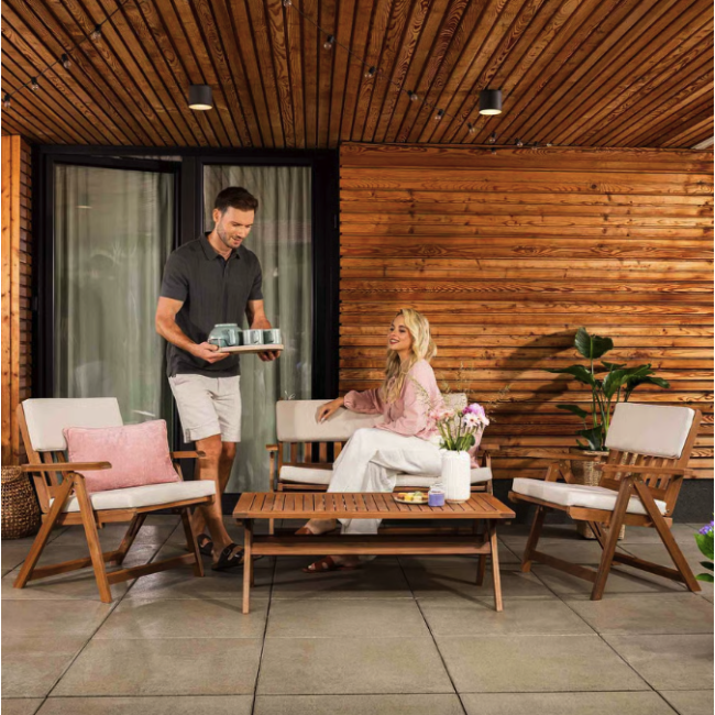 Комплект садовой мебели Di Volio Lusiano складной бежевый