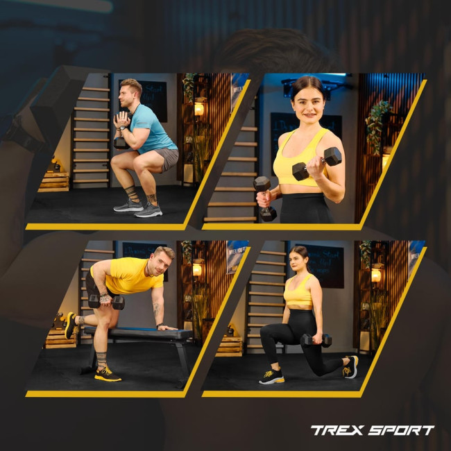 Гантеля шестигранна прогумована TX-075RD Trex Sport 7,5кг