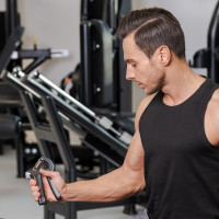 Еспандер регульований Gymtek 10-100кг з лічильником чорний