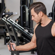 Еспандер регульований Gymtek 10-100кг з лічильником чорний