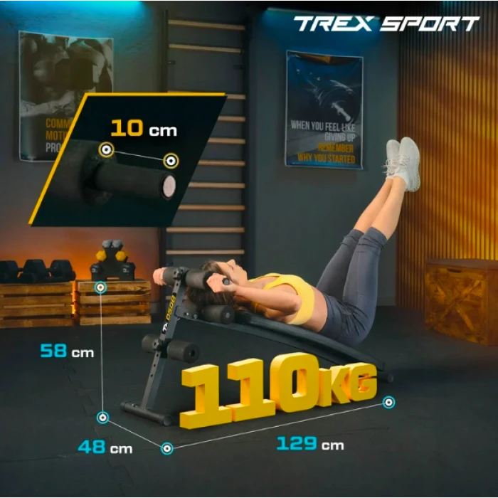 Скамейка тренировочная Trex Sport TX-050B для пресса