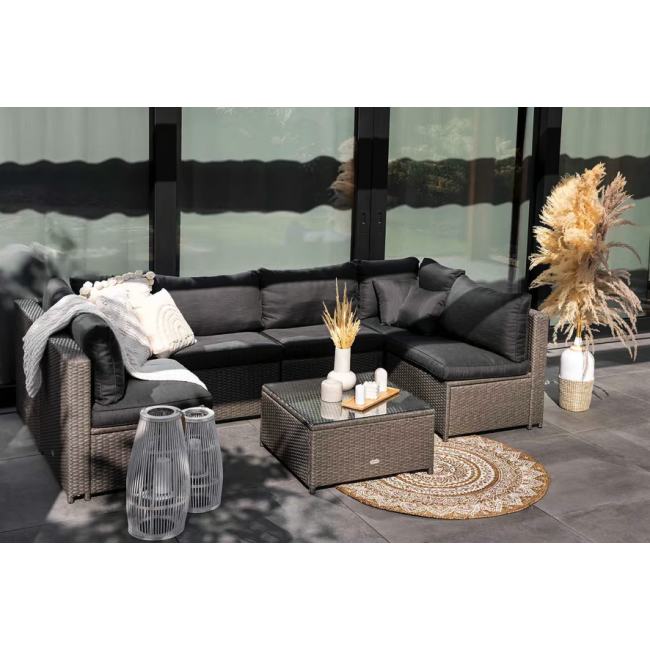 Комплект садовой мебели Di Volio Torino Серый/Графитовый