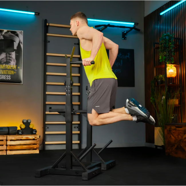 Стійки під штангу Trex Sport TX-100S регульовані з ручками для віджимань