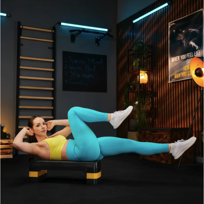 Степ платформа Trex Sport TX-030AS 3 рівнева чорно-жовта