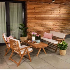 Комплект садовой мебели Di Volio Lusiano складной бежевый