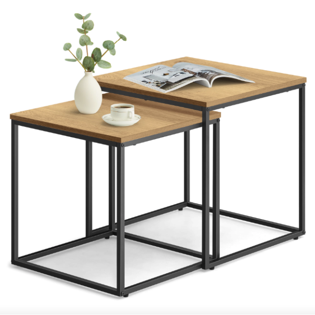 Комплект журнальных столиков Leobert Nika натуральный квадратный.