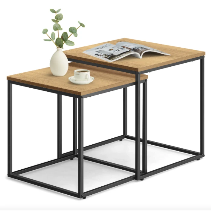 Комплект журнальных столиков Leobert Nika натуральный квадратный.