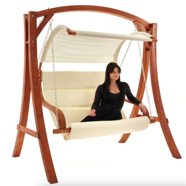 Садова гойдалка Di Volio Pergia двомісна бежевий